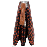 Roka Orange Carnaby Small Snake Print Sustainable Canvas Wallet