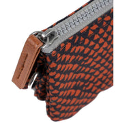 Roka Orange Carnaby Small Snake Print Sustainable Canvas Wallet
