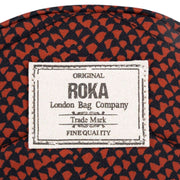 Roka Orange Paddington B Small Snake Print Sustainable Canvas Crossbody