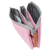 Roka Pink Carnaby Medium Sustainable Canvas Wallet