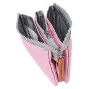 Roka Pink Carnaby Small Sustainable Canvas Wallet