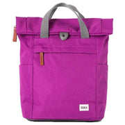 Roka Pink Finchley A Small Sustainable Canvas Backpack