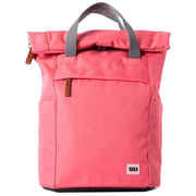 Roka Pink Finchley A Small Sustainable Canvas Backpack