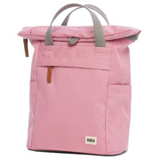 Roka Pink Finchley A Small Sustainable Canvas Backpack