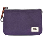 Roka Purple Carnaby Small Sustainable Canvas Wallet