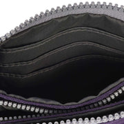Roka Purple Carnaby Small Sustainable Canvas Wallet