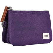 Roka Purple Carnaby Small Sustainable Canvas Wallet
