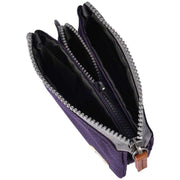 Roka Purple Carnaby Small Sustainable Canvas Wallet