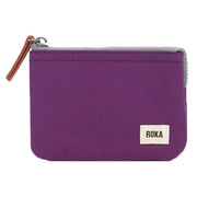 Roka Purple Carnaby Small Sustainable Taslon Wallet