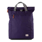 Roka Purple Finchley A Medium Sustainable Canvas Backpack