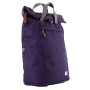 Roka Purple Finchley A Medium Sustainable Canvas Backpack