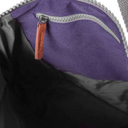 Roka Purple Finchley A Medium Sustainable Canvas Backpack