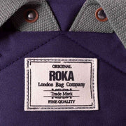 Roka Purple Finchley A Medium Sustainable Canvas Backpack