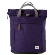 Roka Purple Finchley A Small Sustainable Canvas Backpack