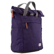 Roka Purple Finchley A Small Sustainable Canvas Backpack
