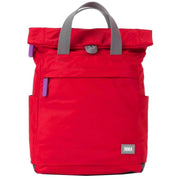 Roka Red Camden A Small Sustainable Nylon Backpack