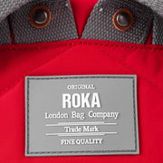 Roka Red Camden A Small Sustainable Nylon Backpack