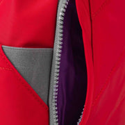 Roka Red Camden A Small Sustainable Nylon Backpack
