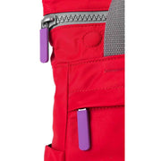 Roka Red Camden A Small Sustainable Nylon Backpack