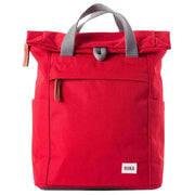 Roka Red Finchley A Small Sustainable Canvas Backpack
