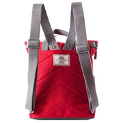 Roka Red Finchley A Small Sustainable Canvas Backpack