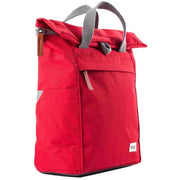 Roka Red Finchley A Small Sustainable Canvas Backpack