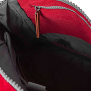 Roka Red Finchley A Small Sustainable Canvas Backpack