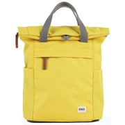 Roka Yellow Finchley A Small Sustainable Canvas Backpack