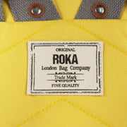 Roka Yellow Finchley A Small Sustainable Canvas Backpack