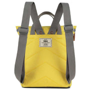 Roka Yellow Finchley A Small Sustainable Canvas Backpack