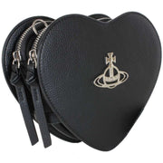 Vivienne Westwood Black Lousie Re-Vegan Grain Heart Crossbody Bag