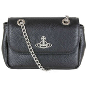 Vivienne Westwood Black Re-Vegan Small Purse with Chain Bag