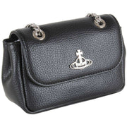 Vivienne Westwood Black Re-Vegan Small Purse with Chain Bag