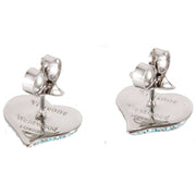 Vivienne Westwood Blue Petra Heart Earrings