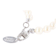 Vivienne Westwood Cream Mini Bas Relief Pearl Bracelet