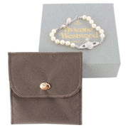 Vivienne Westwood Cream Mini Bas Relief Pearl Bracelet