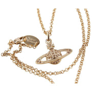 Vivienne Westwood Gold Mini Bas Relief Colorado Topaz Pendant