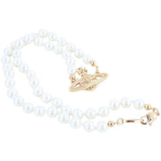 Vivienne Westwood Gold Mini Bas Relief Pearl Choker Necklace