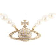 Vivienne Westwood Gold One Row Bas Relief Pearl Choker