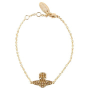 Vivienne Westwood Gold Romina Pave Orb Bracelet
