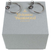 Vivienne Westwood Grey Rosemary Small Hoop Earrings