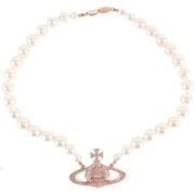 Vivienne Westwood Pink One Row Bas Relief Pearl Choker