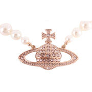 Vivienne Westwood Pink One Row Bas Relief Pearl Choker