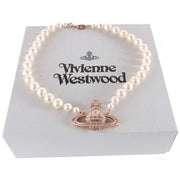 Vivienne Westwood Pink One Row Bas Relief Pearl Choker