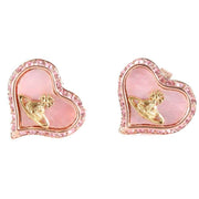 Vivienne Westwood Pink Petra Heart Earrings