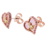 Vivienne Westwood Pink Petra Heart Earrings