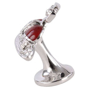 Vivienne Westwood Red Diamante Heart Cufflinks
