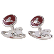 Vivienne Westwood Red Diamante Heart Cufflinks