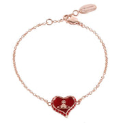Vivienne Westwood Red Petra Heart Bracelet