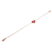 Vivienne Westwood Red Petra Heart Bracelet